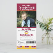 Birthday Football Ticket Einladung (Stehend Vorderseite)