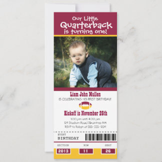 Birthday Football Ticket Einladung