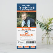 Birthday Football Ticket Einladung (Stehend Vorderseite)