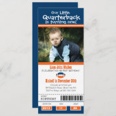 Birthday Football Ticket Einladung (Vorne/Hinten)