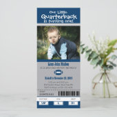 Birthday Football Ticket Einladung (Stehend Vorderseite)