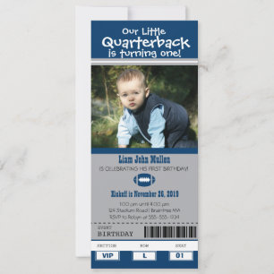 Birthday Football Ticket Einladung