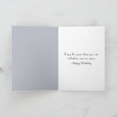 Birthday Footprints In a Forest Lit By Moonlight Karte (Innenseite)