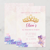 Birthday for girl einladung (Vorne/Hinten)