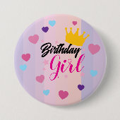 Birthday for little girls button (Vorderseite)