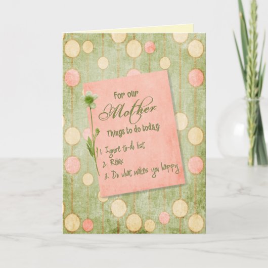 birthday for Mother from kids Karte (Vorderseite)