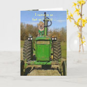 Birthday for Tractor Fans Karte (Gelbe Blume)