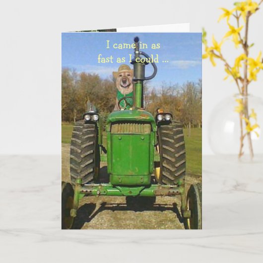 Birthday for Tractor Fans Karte (Gelbe Blume)