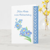 Birthday Forget me nots, Garden Flowers German Karte (Gelbe Blume)