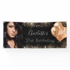 Birthday Foto Black Gold Glitzer Staub Name-Skript