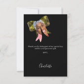 Birthday Foto bow Dankeskarte (Rückseite)