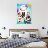 Birthday Foto Collage Stretched Canvas Print Leinwanddruck (Insitu (Schlafzimmer))