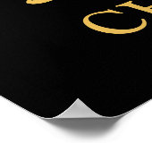 Birthday Foto Gold Stars Personalisiert Ihre Farbe Poster (Ecke)