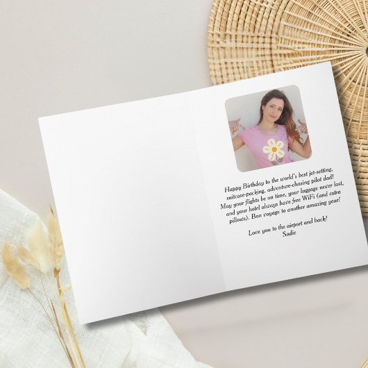 Birthday Foto Happy Face Aviator Glasses Funny Fun Karte