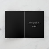 Birthday Foto Template Name Schwarzes Gold jedes J Karte (Innenseite)