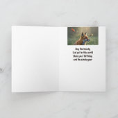 Birthday Fox Animal Nature Wildlife Art Karte (Innenseite)