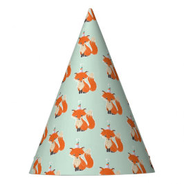 Birthday Fox in a Party Hat Partyhütchen