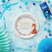 Birthday Fox Wreath Pappteller (Party)