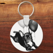 Birthday French Bulldog Schlüsselanhänger (Vorderseite)