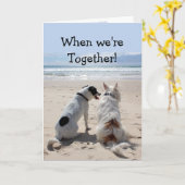 Birthday Friend Niedlich Hunde Spaß Karte (Gelbe Blume)