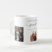 Birthday friends black white photo name kaffeetasse (Vorderseite Links)