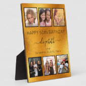 Birthday Friends Gold Foto Collage Fotoplatte (Seite)