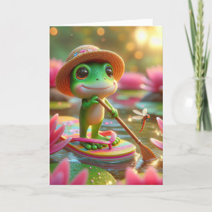 Birthday Frog auf einem Dreh Flop Karte