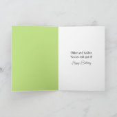 Birthday Frog Catching a Fly Karte (Innenseite)