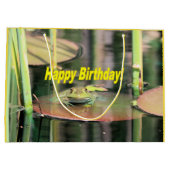 Birthday Frog Große Geschenktüte (Rückseite)