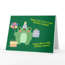 Birthday Frog Hat Balloons Cake Geschenkdesign