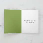 Birthday Frog Holding a Beer Tasse Karte (Innenseite)