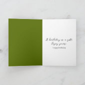 Birthday Frog Holding a Daisy Karte (Innenseite)