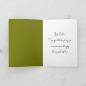 Birthday Frog In a Yoga Tree Pose Karte (Innenseite)