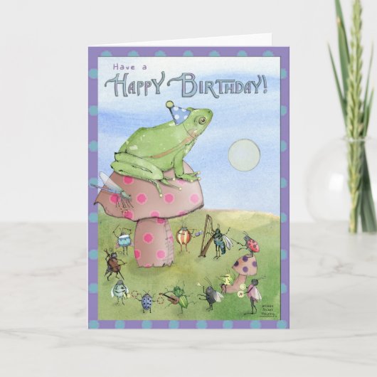 Birthday Frog Karte (Vorderseite)