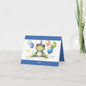 Birthday Frog mit Ballons Einladung (Rückseite)