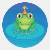 Birthday Frog Runder Aufkleber (Vorderseite)
