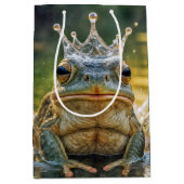 Birthday Frog Tragen einer Wasserschlauchkrone Mittlere Geschenktüte (Vorderseite)