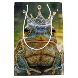 Birthday Frog Tragen einer Wasserschlauchkrone Mittlere Geschenktüte
