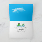 Birthday Frogs auf einem Lily Pad Karte (Innenseite)