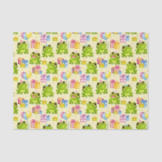 Birthday Frogs Seidenpapier (Vorderseite)