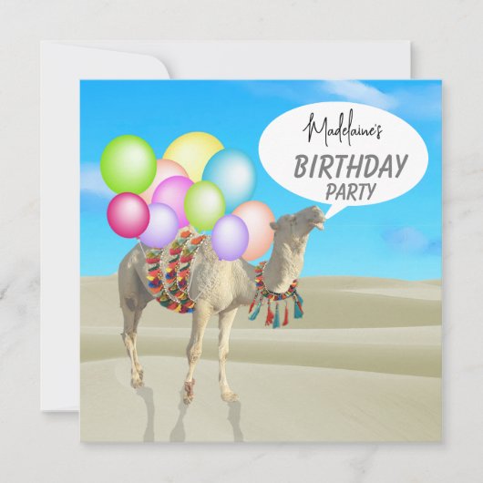 Birthday Fun Adult Moderne farbenfrohe Ballons Einladung (Vorderseite)