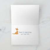 Birthday Fun Australia Kangaroo am Strand Karte (Innenseite)