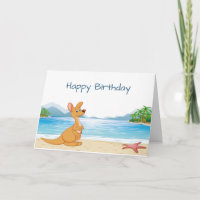 Birthday Fun Australia Kangaroo am Strand