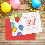 Birthday Fun Party Celebration Balloons Confetti Einladung<br><div class="desc">Einladung zum Geburtstag von Ballons. Für Kinder, Erwachsene oder jeden Geburtstag eines Jahres. Moderne Konfetti und Ballons können für Überraschungen Party Einladungen oder jedes Party verwendet werden. Ein lustiger Start zu Ihrer Geburtstagsfeier. Dieses Design beinhaltet Geburtstagsparty, moderne niedliche, farbenfrohe Ballonkonfetti mit whimsical, trendigen, stylischen Kalligraphieskripttext, whimsical Typografy Design Stil, feierliche...</div>