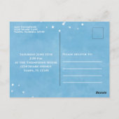 Birthday Fun Simple Whimsical Haie Blue Ocean Postkarte (Rückseite)