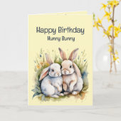 Birthday Fun Sweetheart Hunny Bunny Animal Art Karte (Gelbe Blume)
