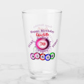 Birthday Funny Bingo Themenglas Glas (Vorderseite)