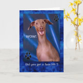 Birthday Funny Doberman Dog Painting Karte (Gelbe Blume)
