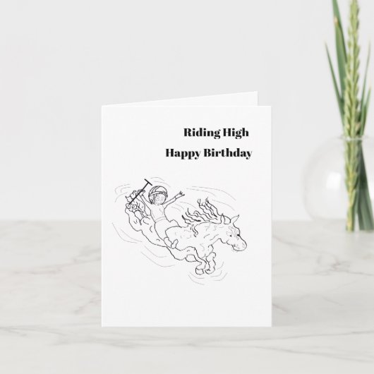 Birthday G Card : Riding High . Karte (Vorderseite)