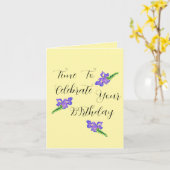 Birthday G Card : Time To Shine . Karte (Gelbe Blume)